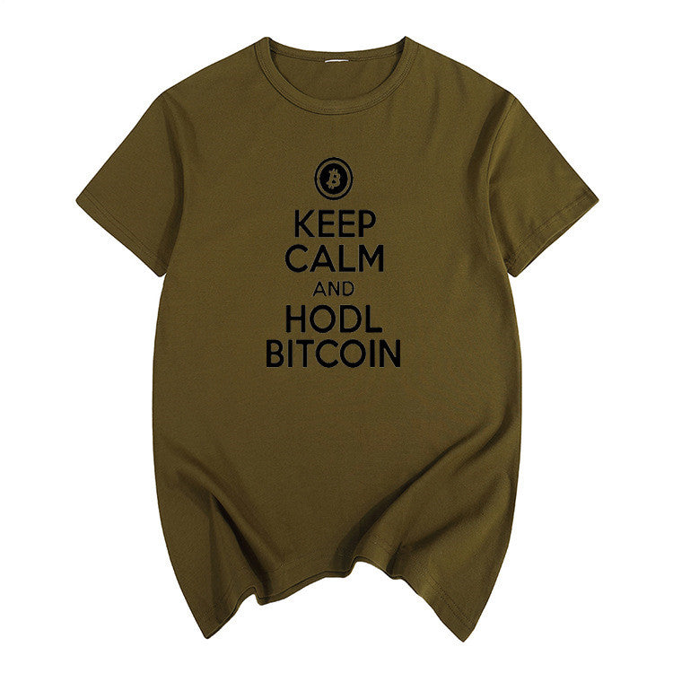 Keep Calm and Hodl Bitcoin T-shirt for men and women