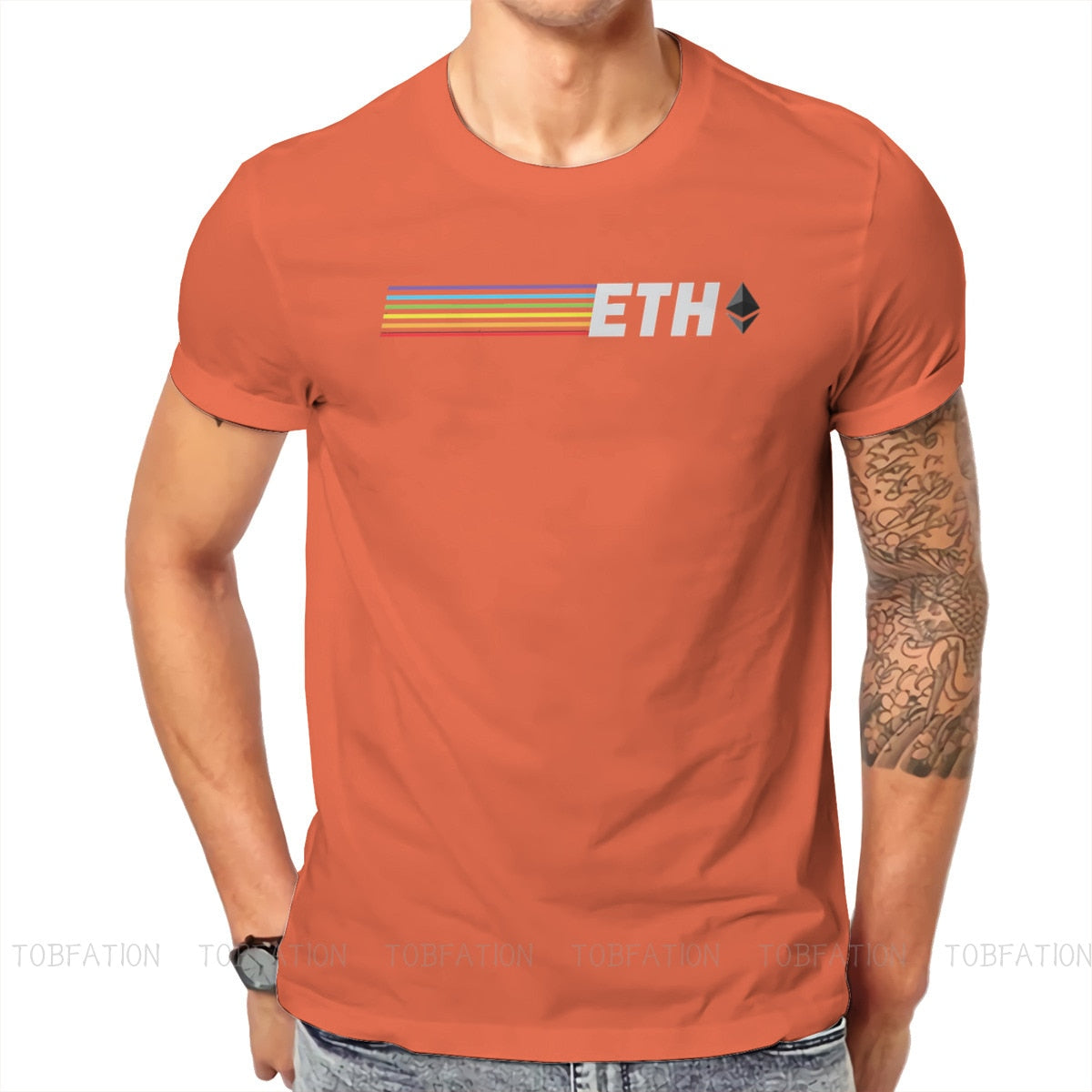 Ethereum ETH Logo Vintage T-Shirt Herren