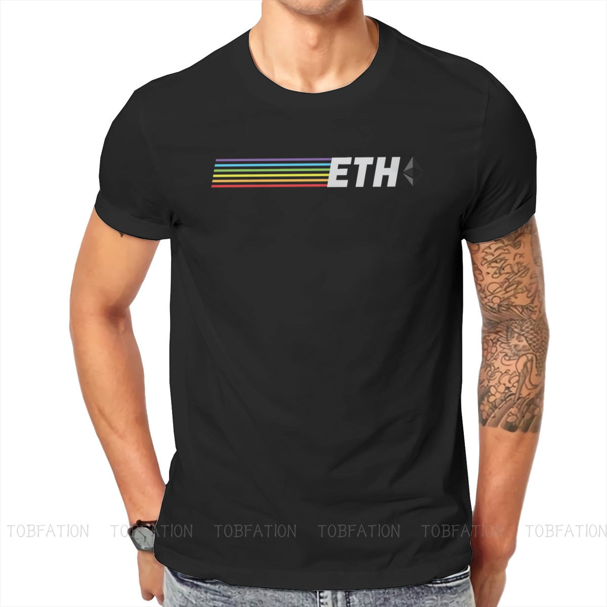 Ethereum ETH Logo Vintage T-Shirt Herren