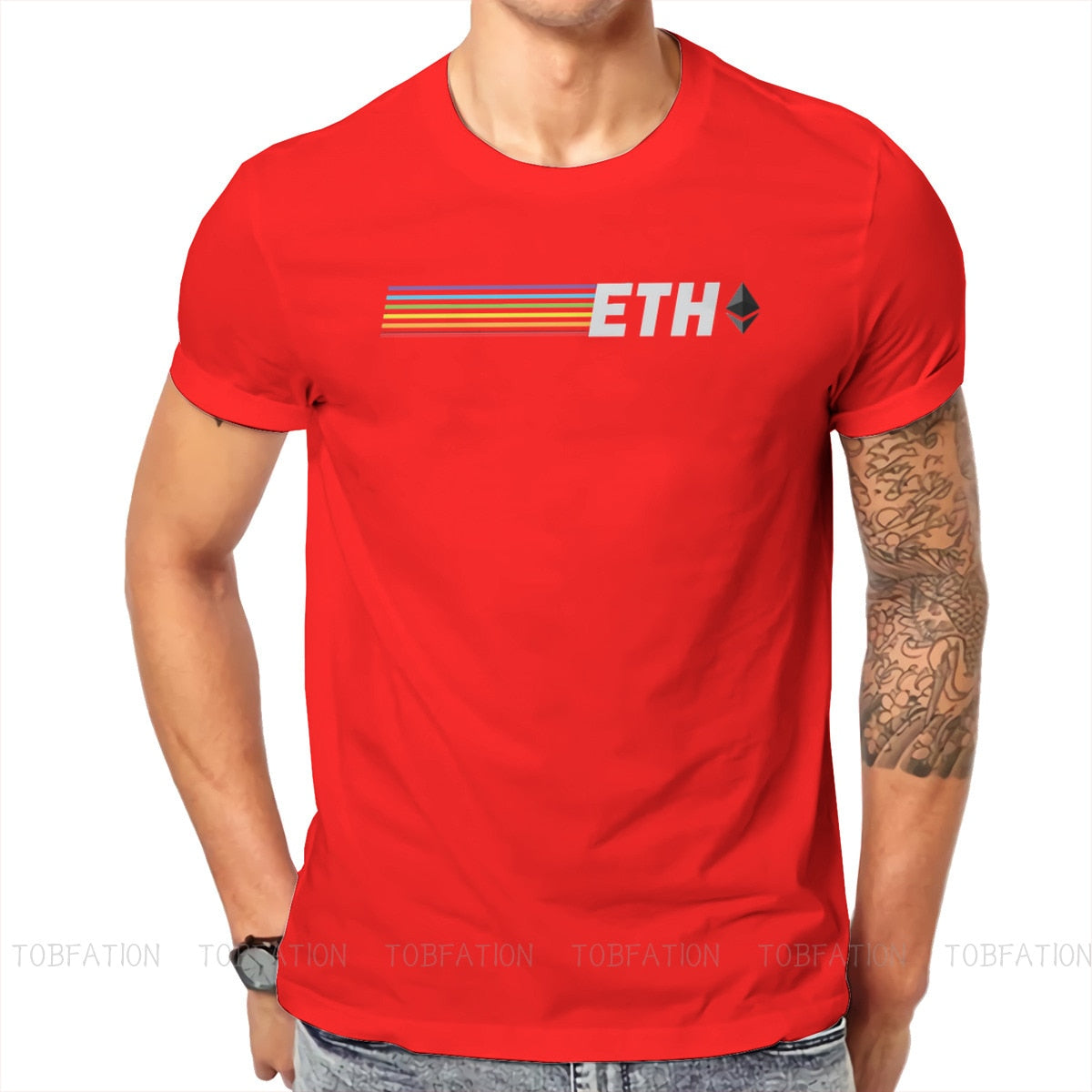 Ethereum ETH Logo Vintage T-Shirt Herren