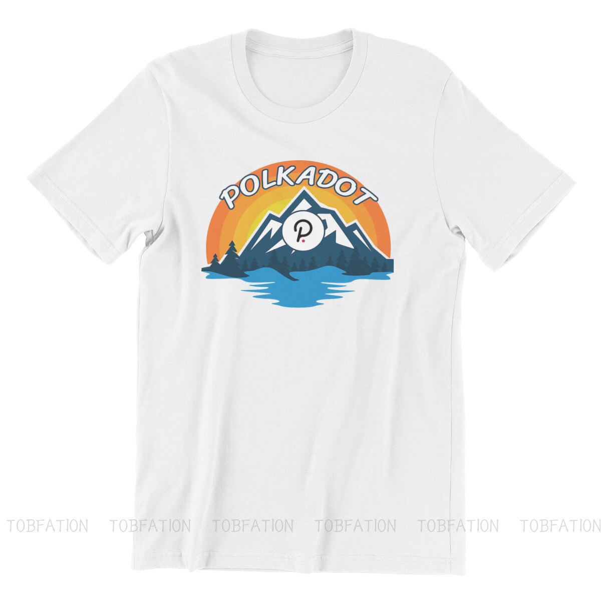 Polkadot DOT Logo Vintage T-Shirt Mountain Sunset