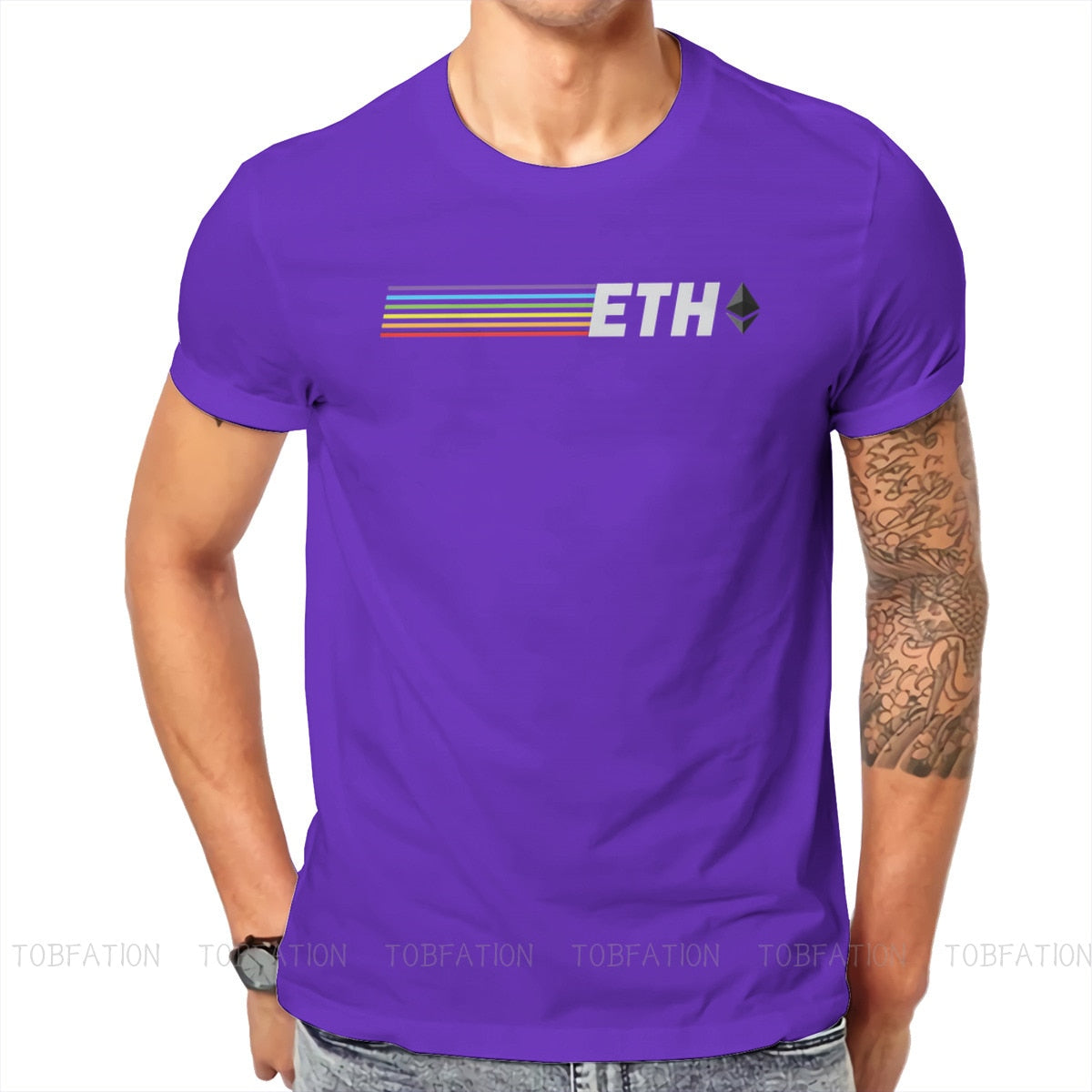 Ethereum ETH Logo Vintage T-Shirt Herren