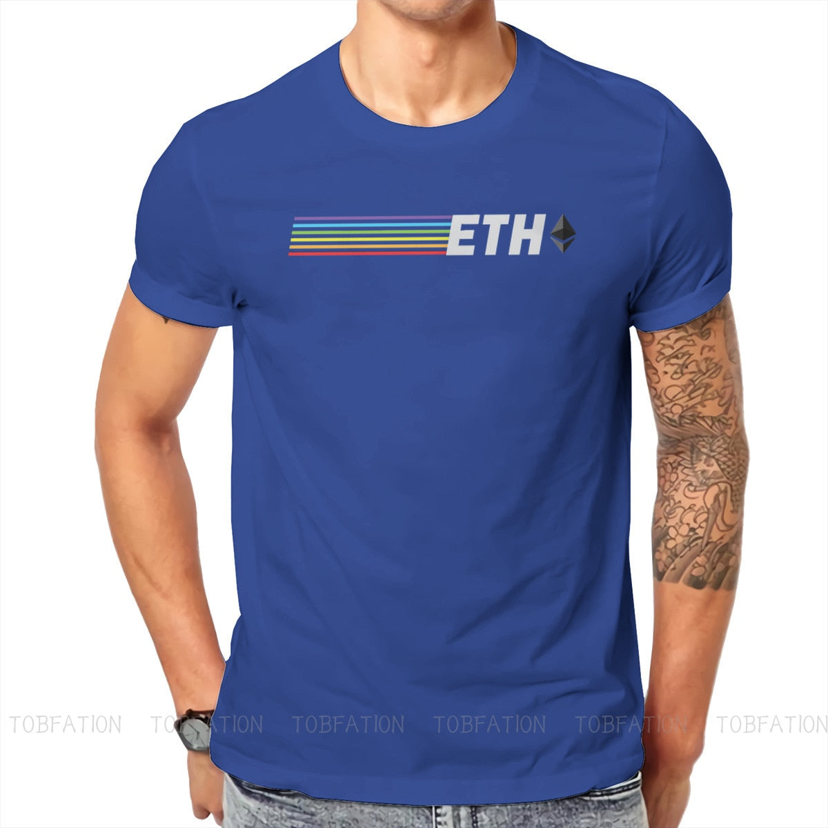 Ethereum ETH Logo Vintage T-Shirt Herren