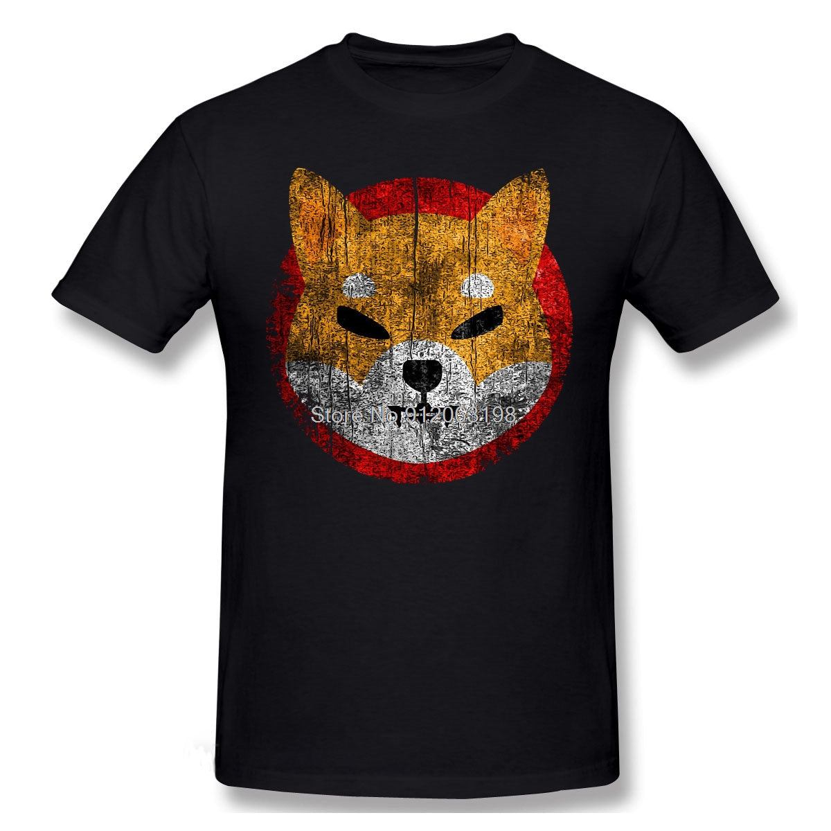 Men Shib Coin Shiba Crypto Doge Killer Black T-Shirt